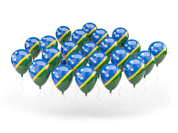 Balões com bandeira de ilhas Salomão — Fotografia de Stock