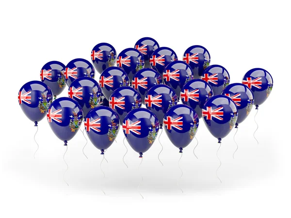 Balloons with flag of south georgia — Stock Photo, Image