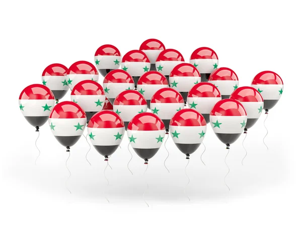 Ballonnen met vlag van Syrië — Stockfoto