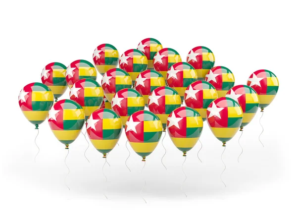 Ballonnen met vlag van togo — Stockfoto