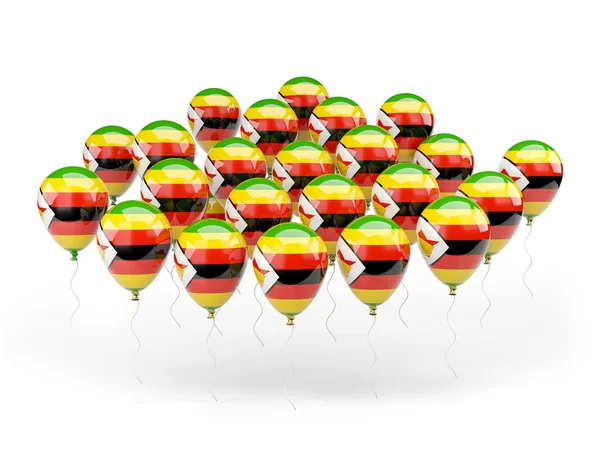 Ballonnen met vlag van zimbabwe — Stockfoto