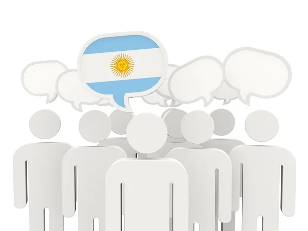 Personas con bandera de Argentina — Foto de Stock