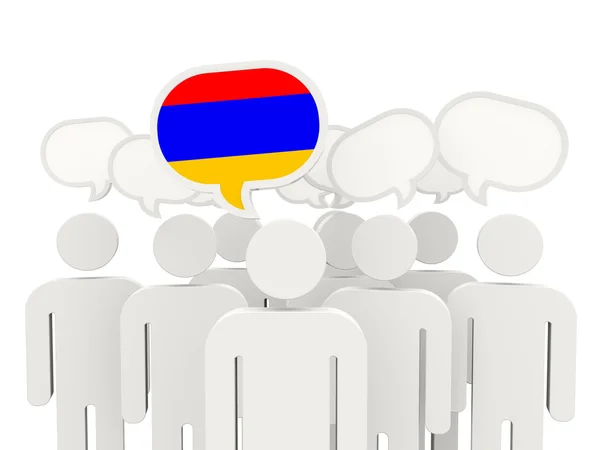 アルメニアの旗を持つ人々 — ストック写真