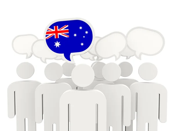 Personer med flagga Australien — Stockfoto