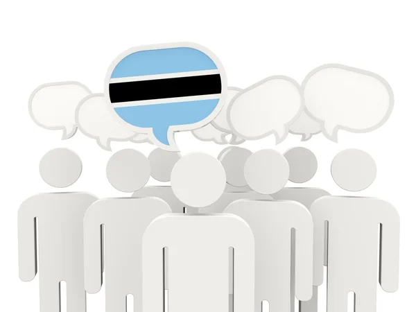 Personas con bandera de botswana —  Fotos de Stock