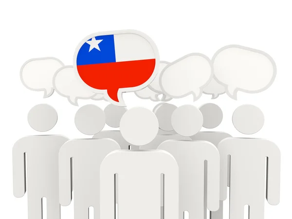 People with flag of chile — Stock Photo, Image