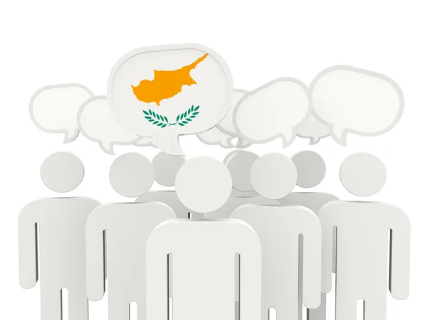 Personas con bandera de cyprus —  Fotos de Stock