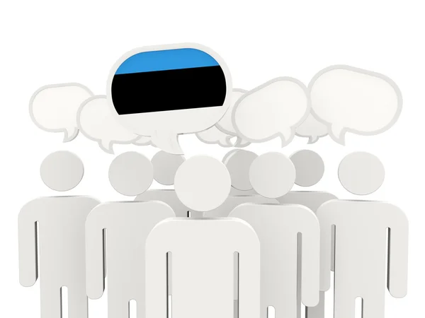 Persone con bandiera di estonia — Foto Stock