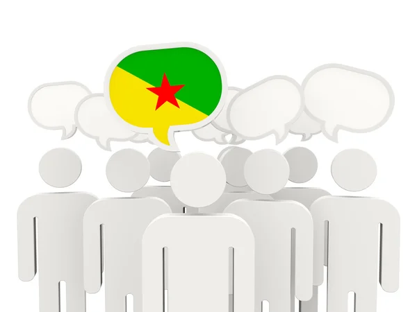 Personnes avec drapeau de Guyane française — Photo
