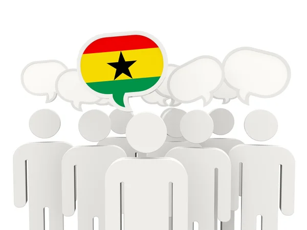 Personnes avec drapeau de ghana — Photo