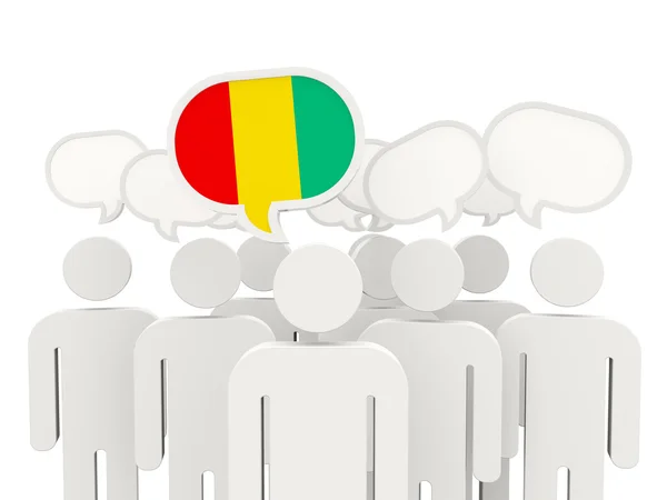 기니의 국기를 가진 사람들 — 스톡 사진