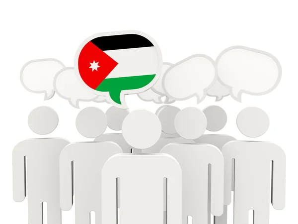 Personas con bandera de Jordania —  Fotos de Stock