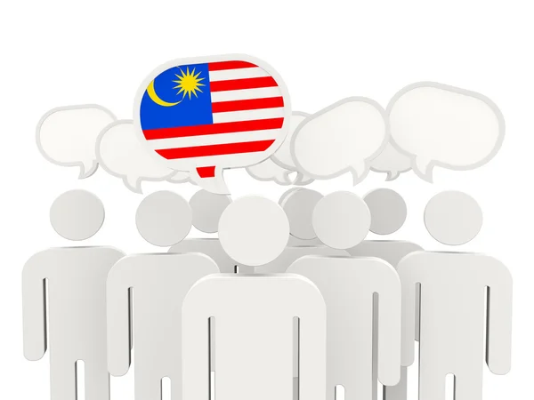 Personas con bandera de malaysia —  Fotos de Stock