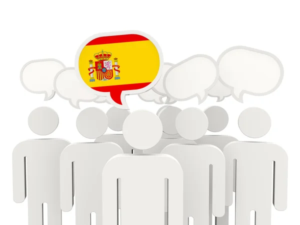 Personas con bandera de España —  Fotos de Stock