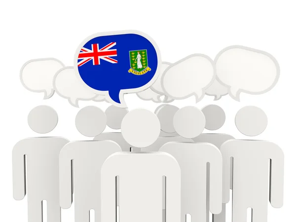 People with flag of british virgin islands — Stock Photo, Image