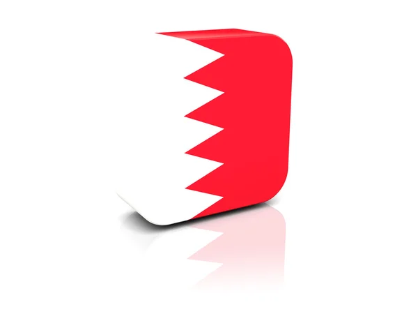 Square icon with flag of bahrain — Stock Photo, Image