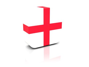 İngiltere bayrağı ile kare simgesi