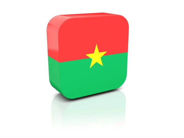 Икона площади с флагом Буркина-фасо — стоковое фото