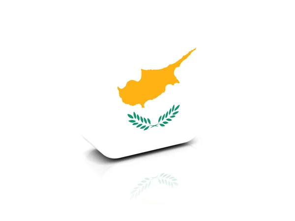 Ikona kwadratu z Flaga Cypru — Zdjęcie stockowe