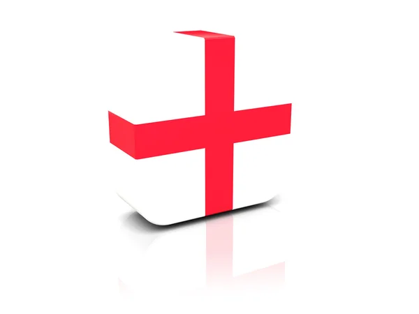 Square icon with flag of england — Stock Photo, Image