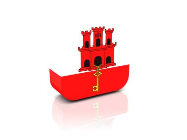 Cebelitarık bayrağı ile kare simgesi