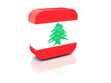 Lübnan bayrağı ile kare simgesi