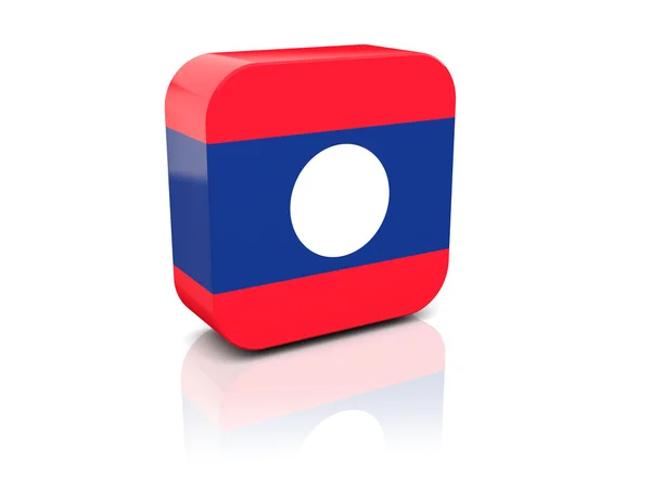 Square icon with flag of laos — Stock Photo, Image