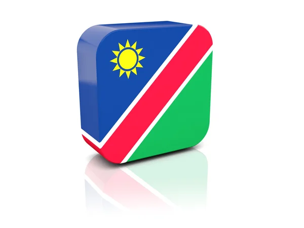 Vierkante pictogram met de vlag van Namibië — Stockfoto