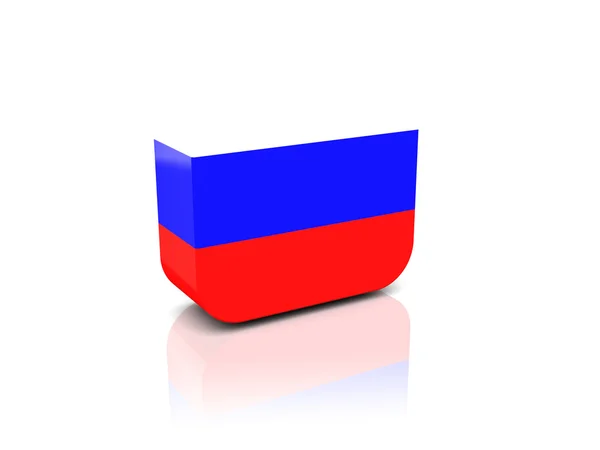 러시아의 국기와 사각형 아이콘 — 스톡 사진