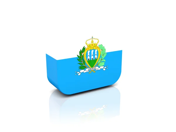 Square icon with flag of san marino — Stock Photo, Image