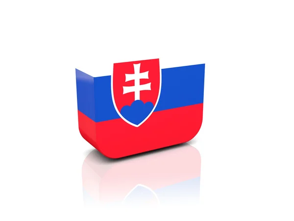 Square icon with flag of slovakia — Stock Photo, Image