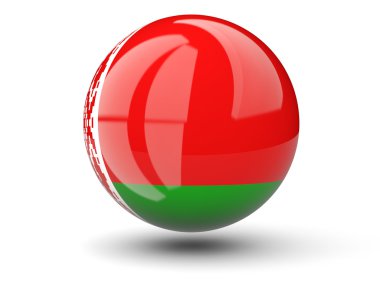 Beyaz Rusya'nın bayrağı yuvarlak simge