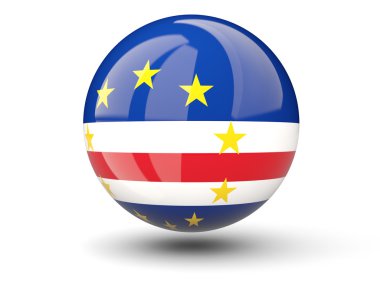 Cape Verde bayrağı yuvarlak simge