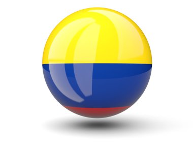 Kolombiya bayrağı yuvarlak simge