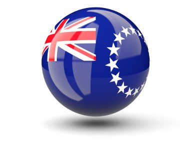 Cook Adaları bayrağı yuvarlak simge