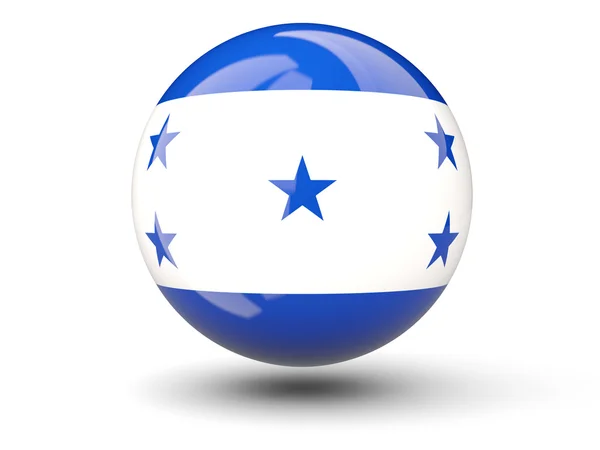 Icône ronde du drapeau des honduras — Photo