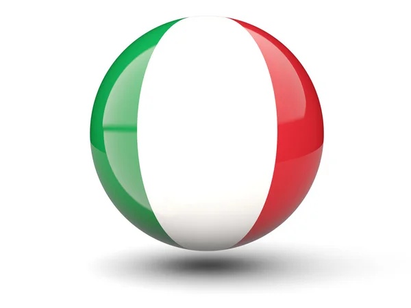 イタリアの旗の丸いアイコン — ストック写真