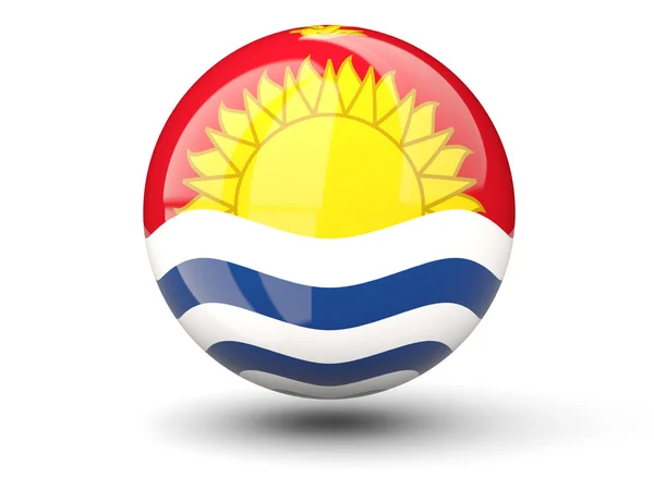 Runda ikonen flagga Kiribati — Stockfoto