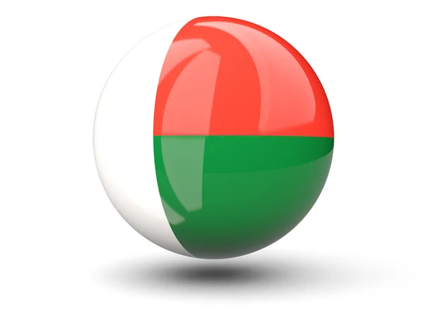 マダガスカルの旗の丸いアイコン — ストック写真