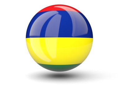 Yuvarlak simge mauritius Cumhuriyeti bayrağı