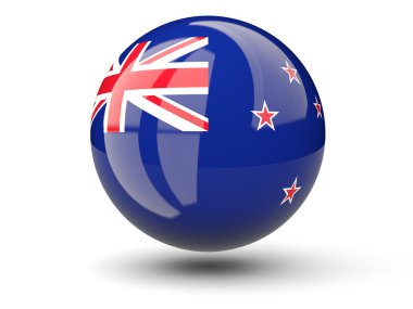 Yuvarlak simge Yeni Zelanda bayrağı