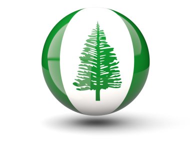 Norfolk Adası'nın bayrağı yuvarlak simge