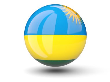 Ruanda bayrağı yuvarlak simge
