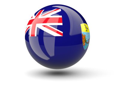 Saint Helena bayrağı yuvarlak simge