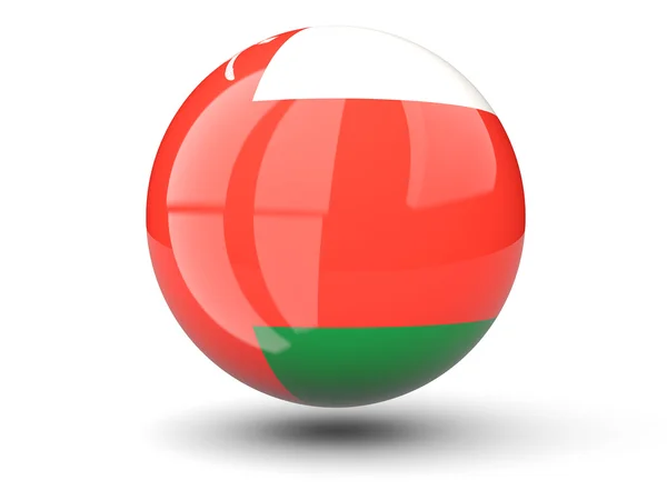 Round icon of flag of oman — Stock Photo, Image