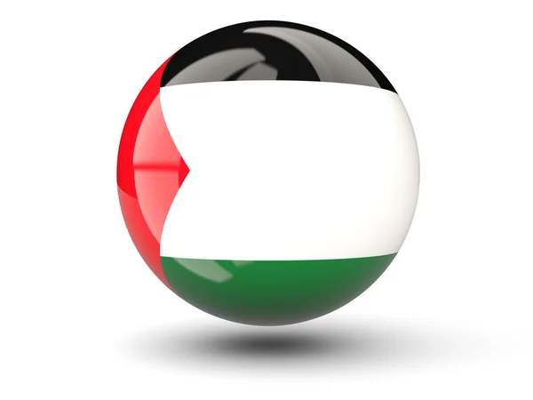 Icono redondo de la bandera del territorio palestino —  Fotos de Stock