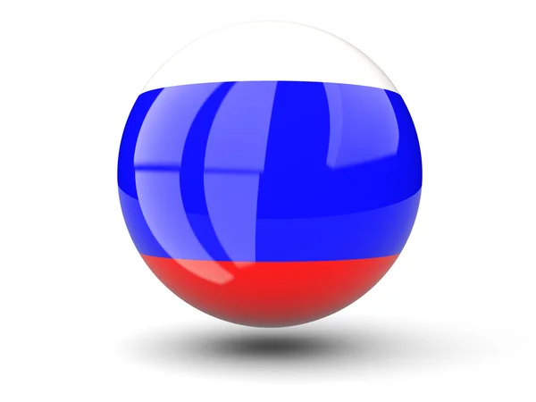Round icon of flag of russia — Stock Photo, Image