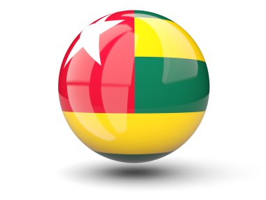 Togo bayrağı yuvarlak simge