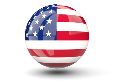 Amerika Birleşik Devletleri bayrağı yuvarlak simge