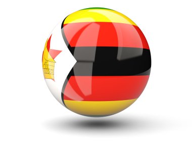 Zimbabve bayrağı yuvarlak simge